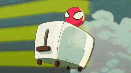 Toast Spiderman GIF