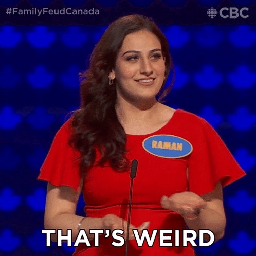 That'S Weird Raman GIF - That'S Weird Raman Family Feud Canada GIFs
