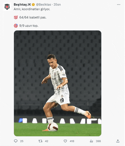 a soccer player with the number 19 on his shirt