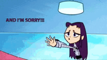 a cartoon character says and i 'm sorry