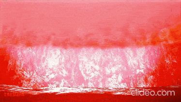 a painting of a waterfall with the website clideo.com