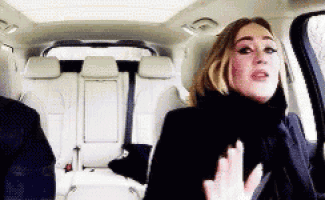 Adele Car GIF