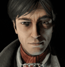 a close up of a man 's face wearing a scarf