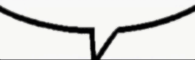 a black and white drawing of a bull 's horns with a white background .