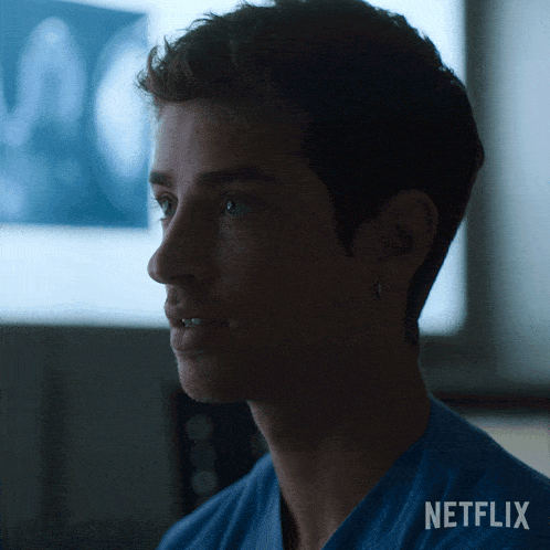 a close up of a man 's face with netflix written on the bottom