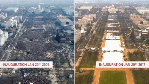 Obama Inaug Trump Inaug GIF - Obama Inaug Trump Inaug Size Matters2some GIFs