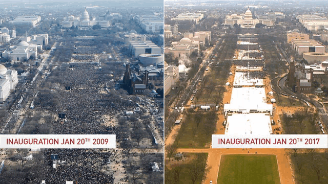 Obama Inaug Trump Inaug Meme