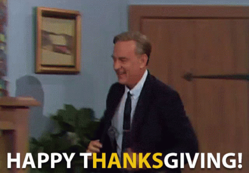 Happy Thanksgiving Smile GIF - Happy Thanksgiving Smile Closing Jacket GIFs