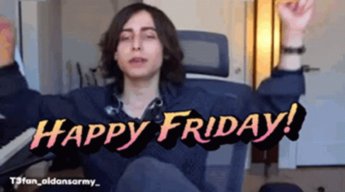T3fan_aidansarmy_ Happy Friday GIF - T3fan_aidansarmy_ Happy Friday Aidan Gallagher GIFs