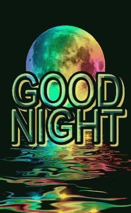 Good Night Rainbow Moon GIF - Good Night Rainbow Moon Pretty Water GIFs