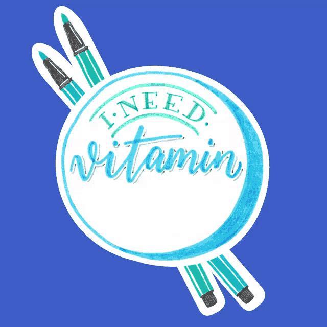 a sticker that says " i need vitamin sea "