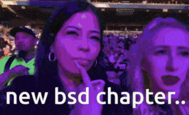 a purple background with the words new bsd chapter written on it