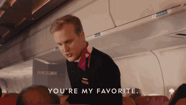 Youre My Favorite Flight Attendant GIF - Youre My Favorite Flight Attendant Laugh GIFs