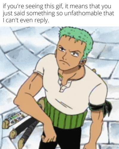 a cartoon of a man with green hair and a white shirt with the caption if you 're seeing this gif