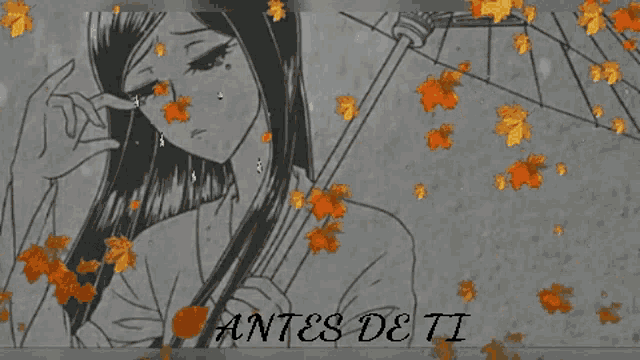 a black and white drawing of a woman holding an umbrella with the words " ante det " written below her
