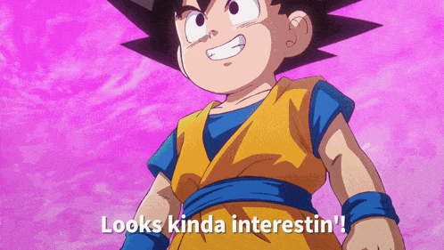 a cartoon character with the words looks kinda interestin on the bottom