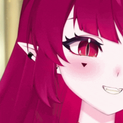 a close up of a girl 's face with red hair and a smile .