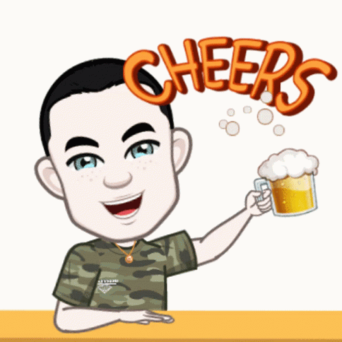 Millitar Cheers GIF - Millitar Cheers Beer GIFs