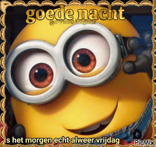 Goede Nacht Good Night GIF - Goede Nacht Good Night Minion GIFs