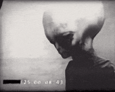 a black and white photo of a person with a large head and the time of 8:43