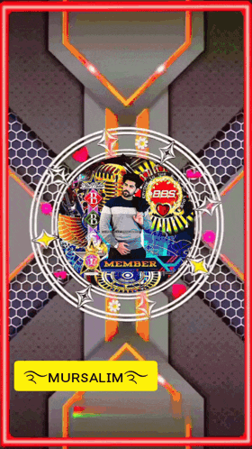 a picture of a man in a circle with the name mursalim on it