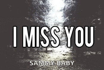 a picture of a forest with the words `` i miss you '' by sammy baby .
