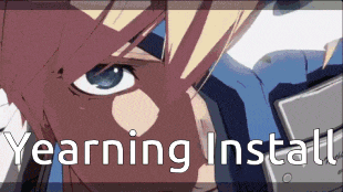 a picture of a man with the words yearning install written above him