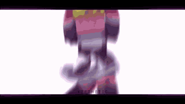 a minecraft pig wearing a maid dress and a crown is dancing .