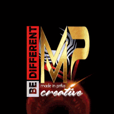 a logo for be different made in prita creative