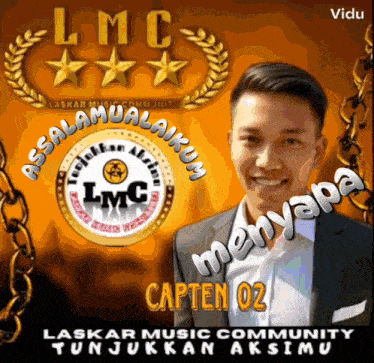 a man in a suit is featured on the cover of a laskar music community album