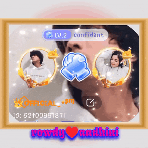 a frame with a picture of a man and a woman and the words confident