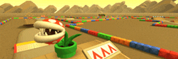 a video game scene with a plant and a sign that says aaa on it