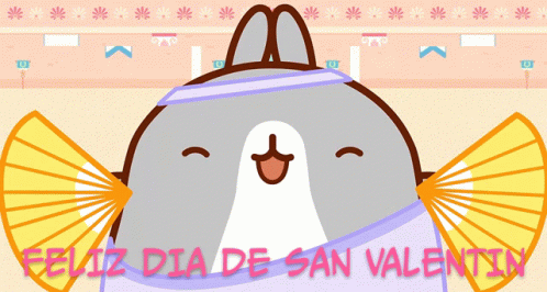 Feliz Dia De San Valentin Molang GIF - Feliz Dia De San Valentin Molang Happy Valentines Day GIFs
