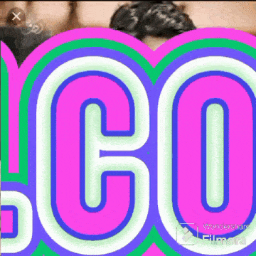 a pink and green sign that says go