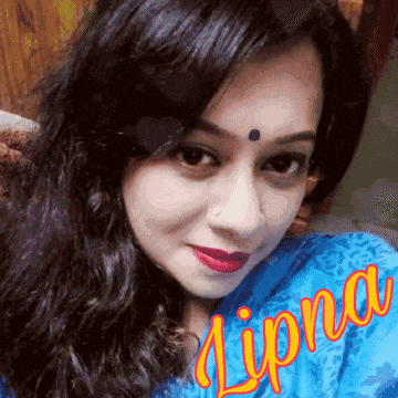 a close up of a woman 's face with the name lipna written in red