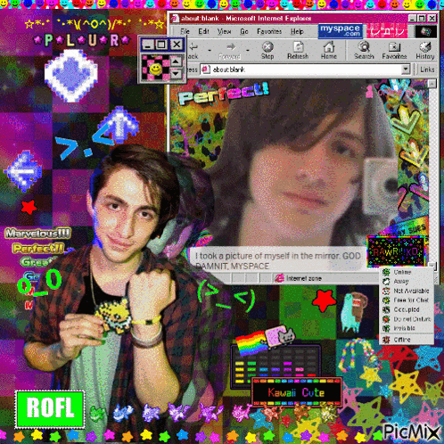 a computer screen with a picture of a boy and the words perfect