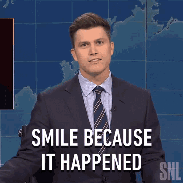 Smile Because It Happened Saturday Night Live GIF