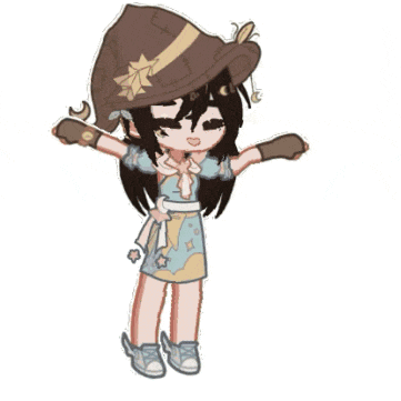 a drawing of a girl wearing a witch hat and gloves .