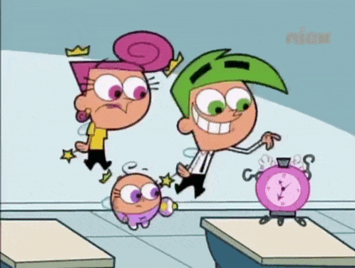 a cartoon scene from the fairly oddparents shows a clock that says it 's 4:20