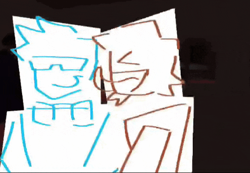 a drawing of a man with glasses and the word ' eee ' on it