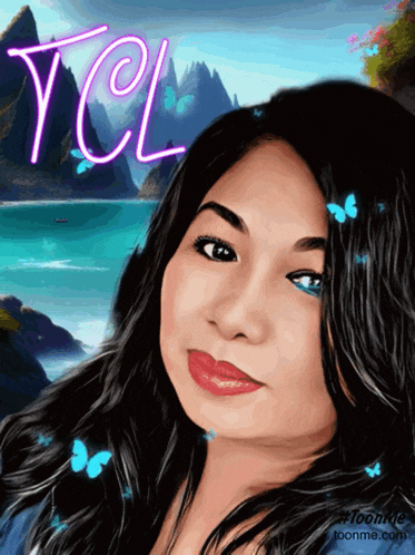 a painting of a woman with the name ycl written on it