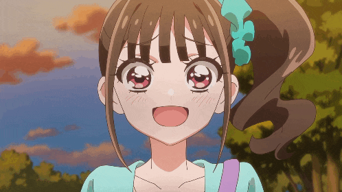 a girl with a ponytail and a blue bow in her hair