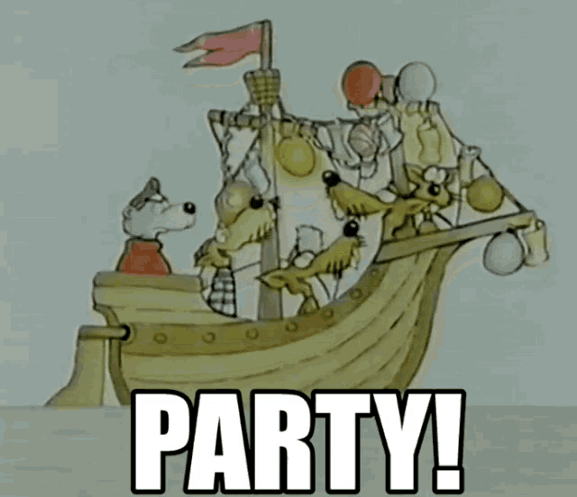 Käptn Blaubär Partyboot GIF - Käptn Blaubär Partyboot Party GIFs