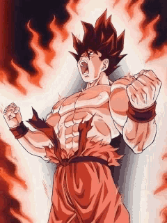 a cartoon of a man with a fist in the air screaming