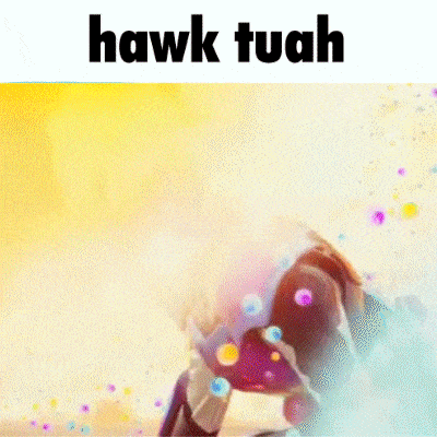 a picture of a person in a superhero costume with the caption hawk tuah