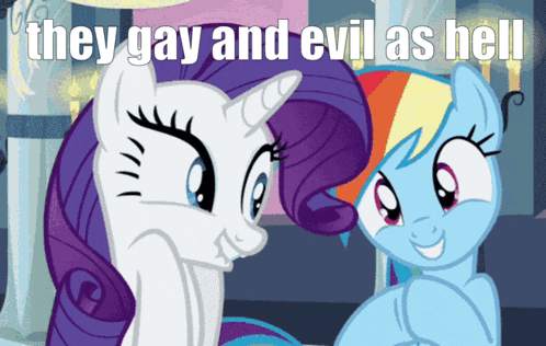 rainbow dash and rarity from my little pony are standing next to each other