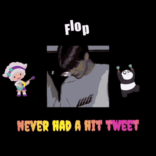 flop never had a hit tweet with a picture of a man