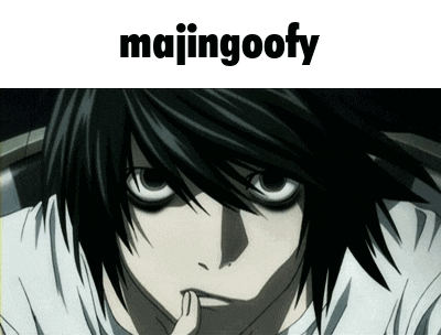 a picture of a person with the word majingoofy on it