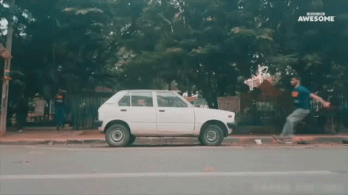 Jumping Over The Car Jumping GIF