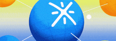 a blue globe with a white cross on it